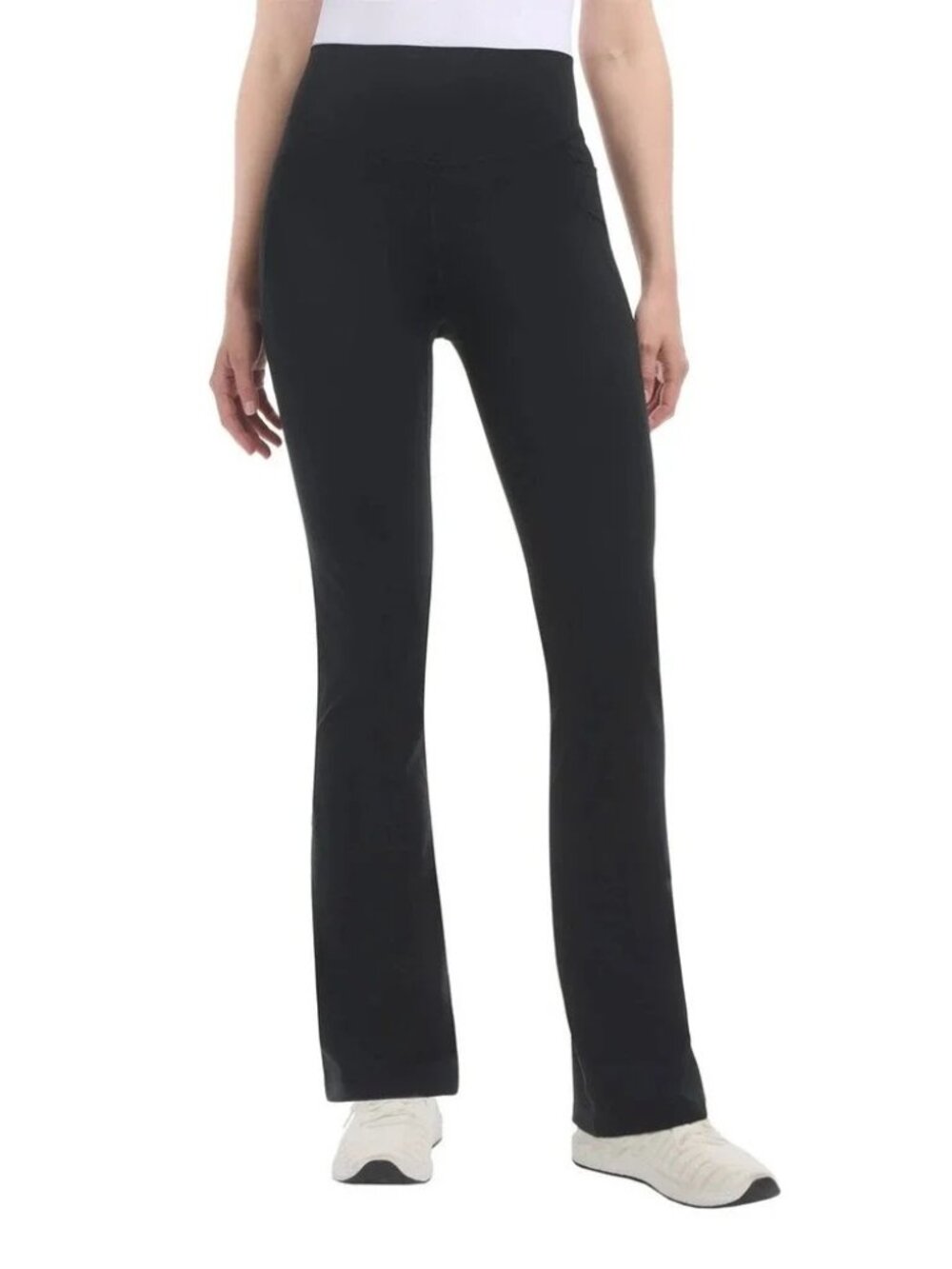 NEW Jockey Women's Yoga Pants Black Salt Stretch Pull On Size L Inseam 31.5
